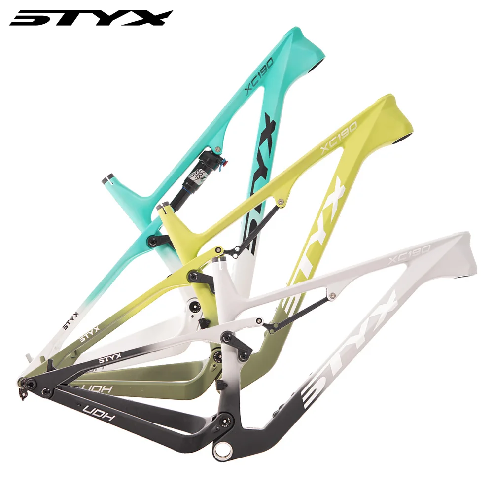 Cadre de vélo vtt en carbone STYX 29 cadre de vélo de montagne à Suspension complète gravier XC descente