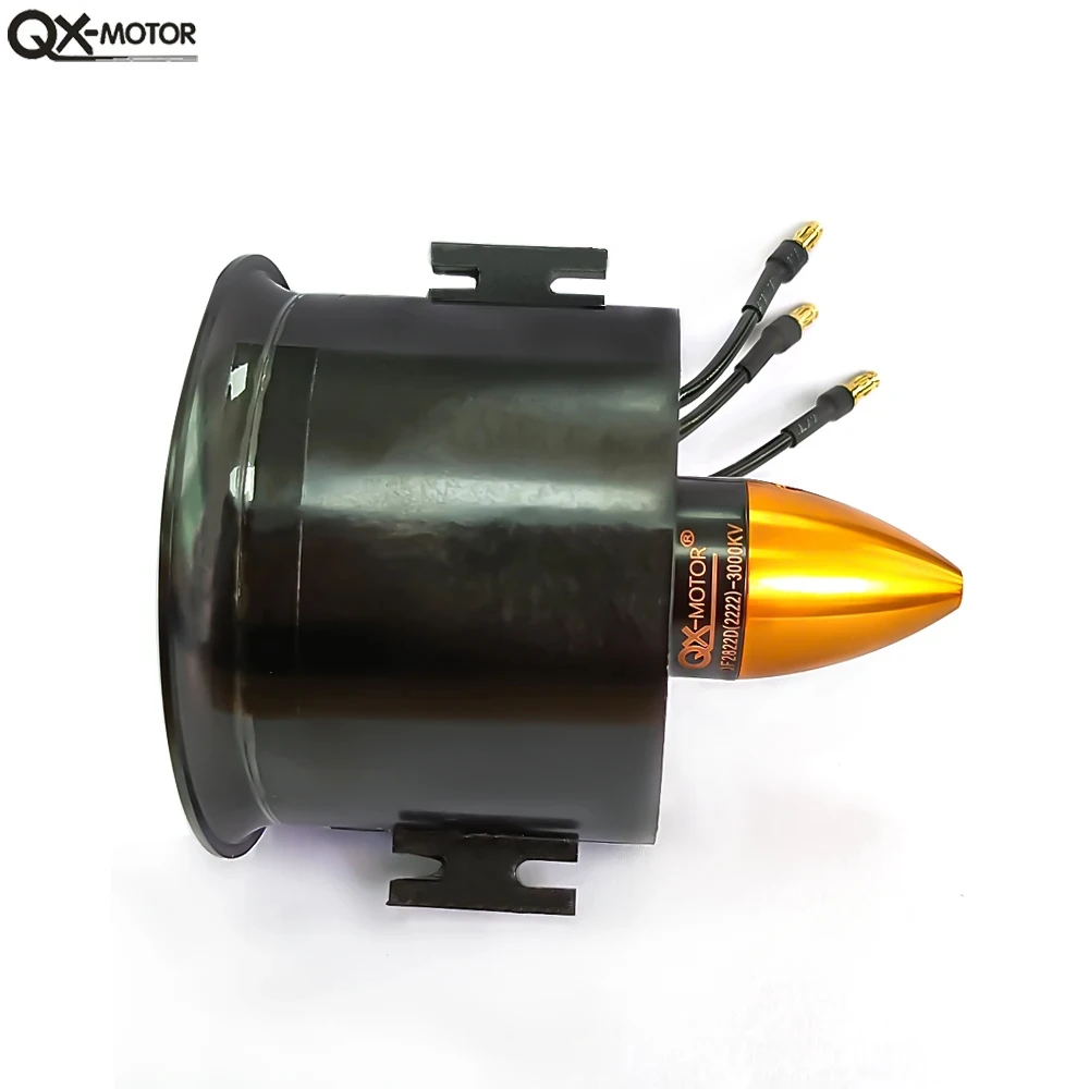 QX-MOTOR EDF 70mm 6 Blades Ducted Fan With QF2822 3000KV Motor for  Multirotor Helicopter Drone Fixed-wing Parts