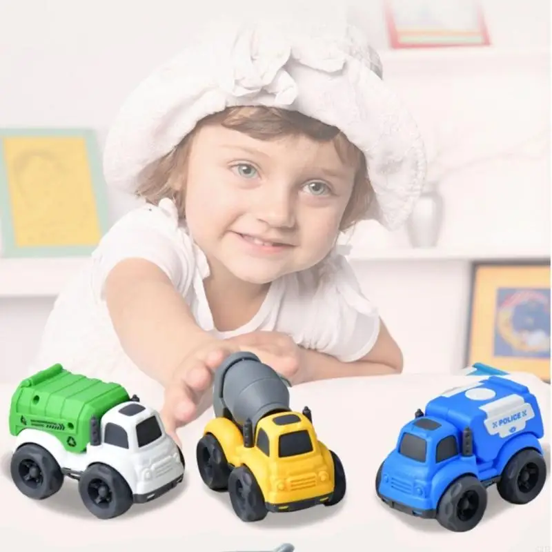 Toddler Toy Car Truck Friction Cartoon Fighter for Vehicle Exciting Cartoon Ambulance for Toddlers Baby Toy Kids