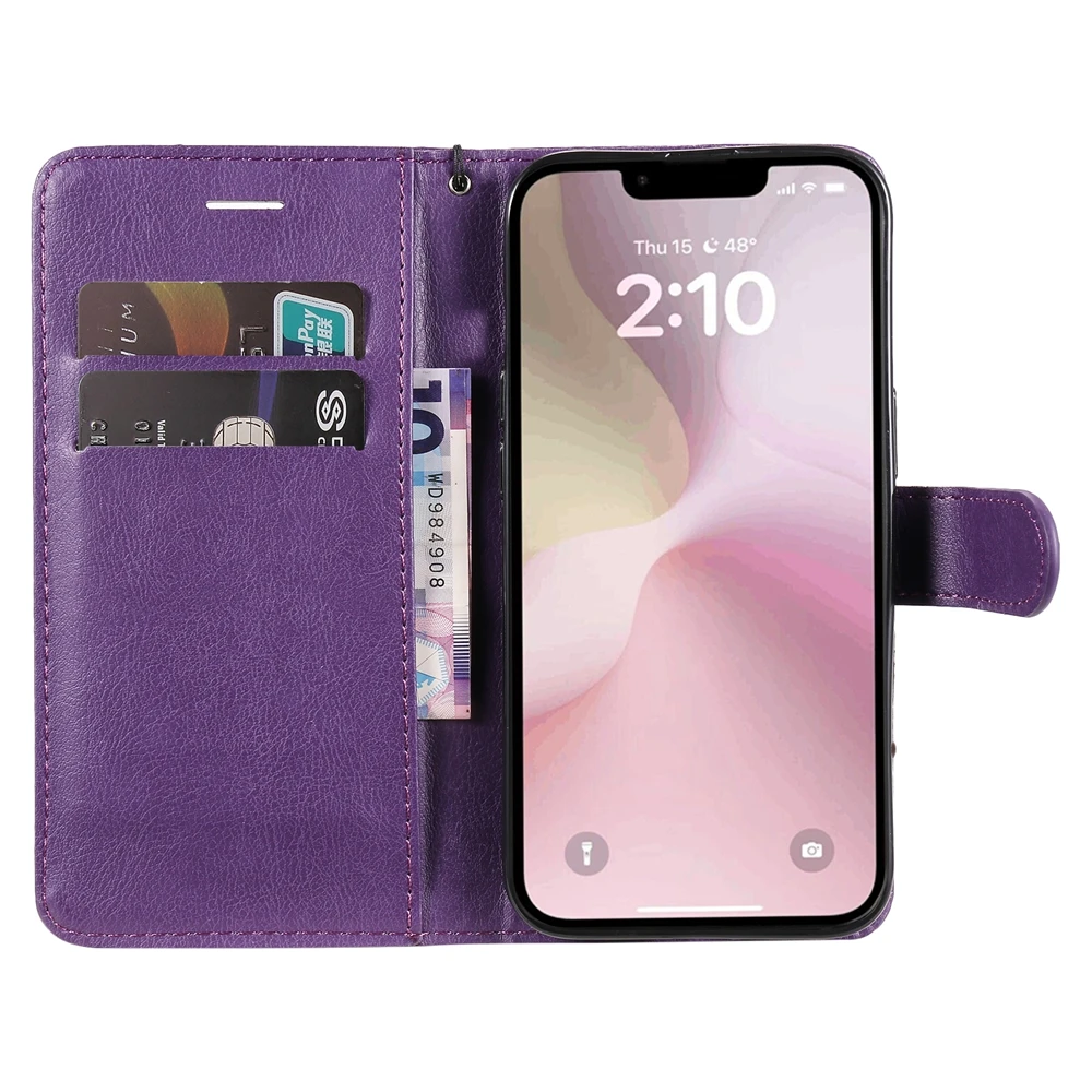 Brieftaschen-Flip-Cover Mattierte Hülle für Samsung Galaxy S26 S10 Lite S9 S8 S7 S 10 9 8 7 6 Plus Edge S6 Leder Magnetische Handyhüllen – Detail 9
