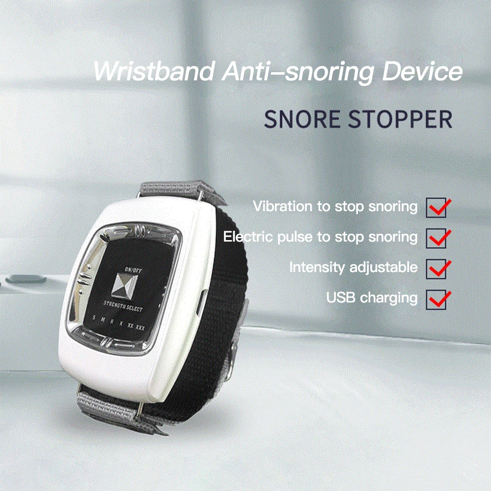 

Electric Anti Snore Device Wrist Watch Anti-Snoring Sleeping Aid Anti Snoring Device Intelligent Snore Stopper Wristband Watch