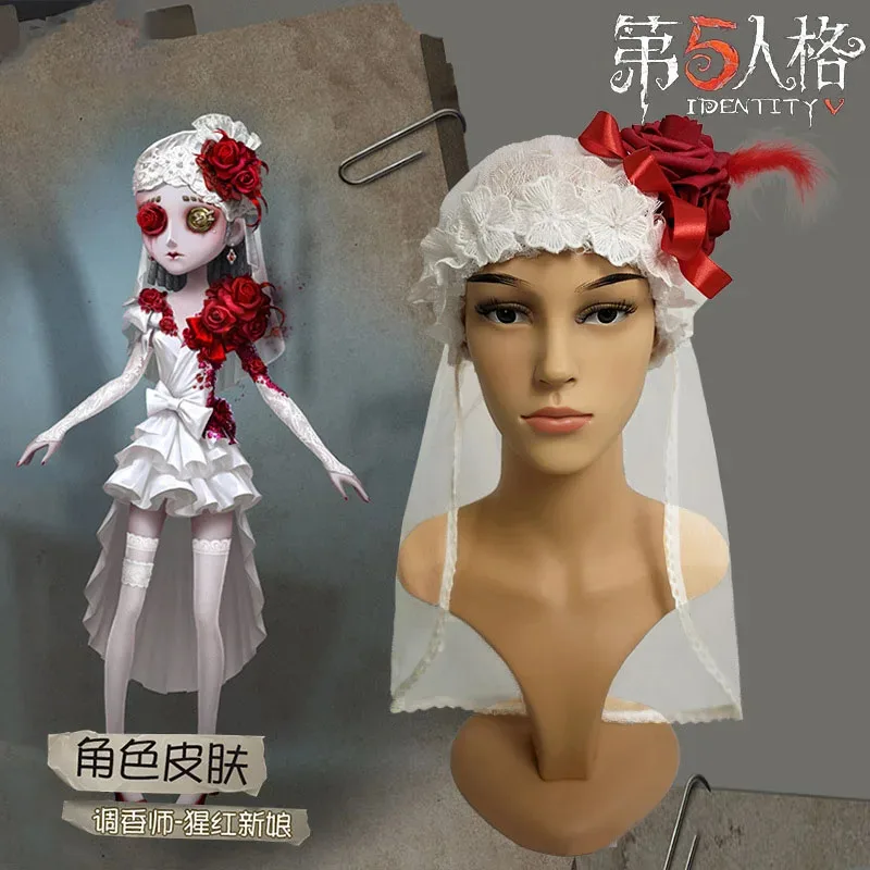 

Anime Identity V Vera Nair Scarlet Bride Flower Wedding Suit Elegant Dress Cosplay Costume Halloween Costumes for Women Set DFHK