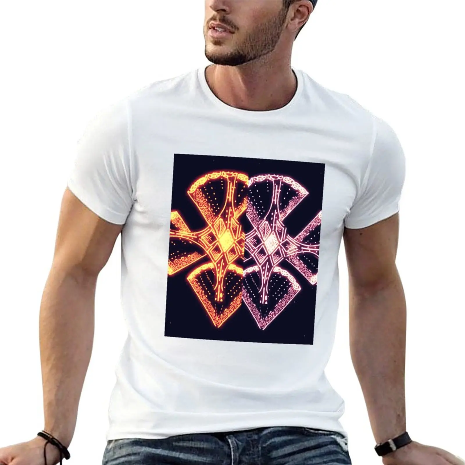 T-Shirt avec symbole UNITY ACTIVATOR, t-shirts en coton de haute qualité pour hommes, t-shirt graphique pour hommes, T-shirt en coton épais