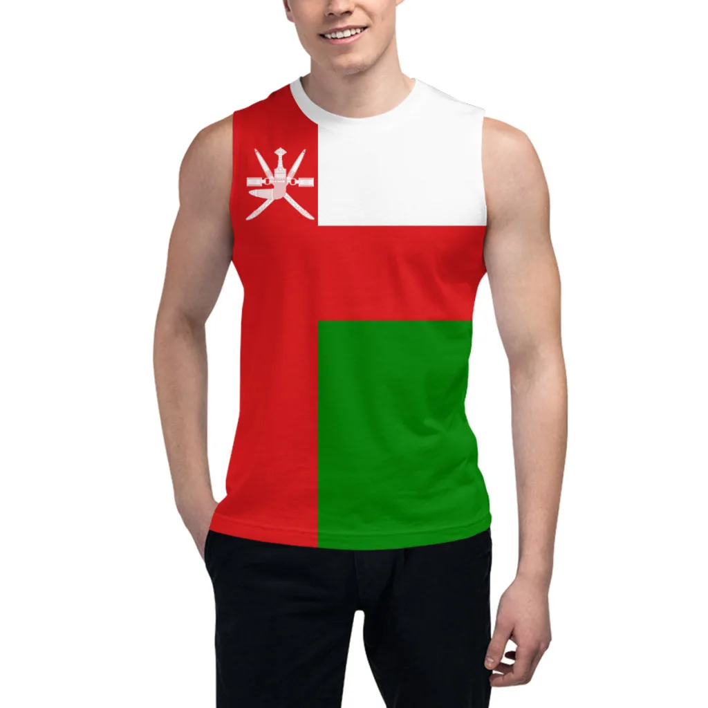 

Sleeveless T-shirt Oman Flag 3D Men's Boys Tshirt Gyms Tank Tops Fitness Joggers Basketball Training Vest