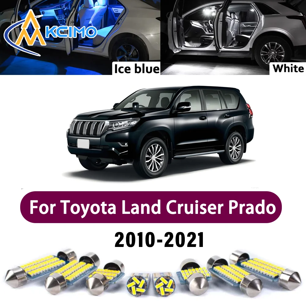 

High-Quality Interior Reading Dome Vanity Mirror Light Kit For Toyota Land Cruiser Prado 150 2010-2021 Premium Easy Install LED