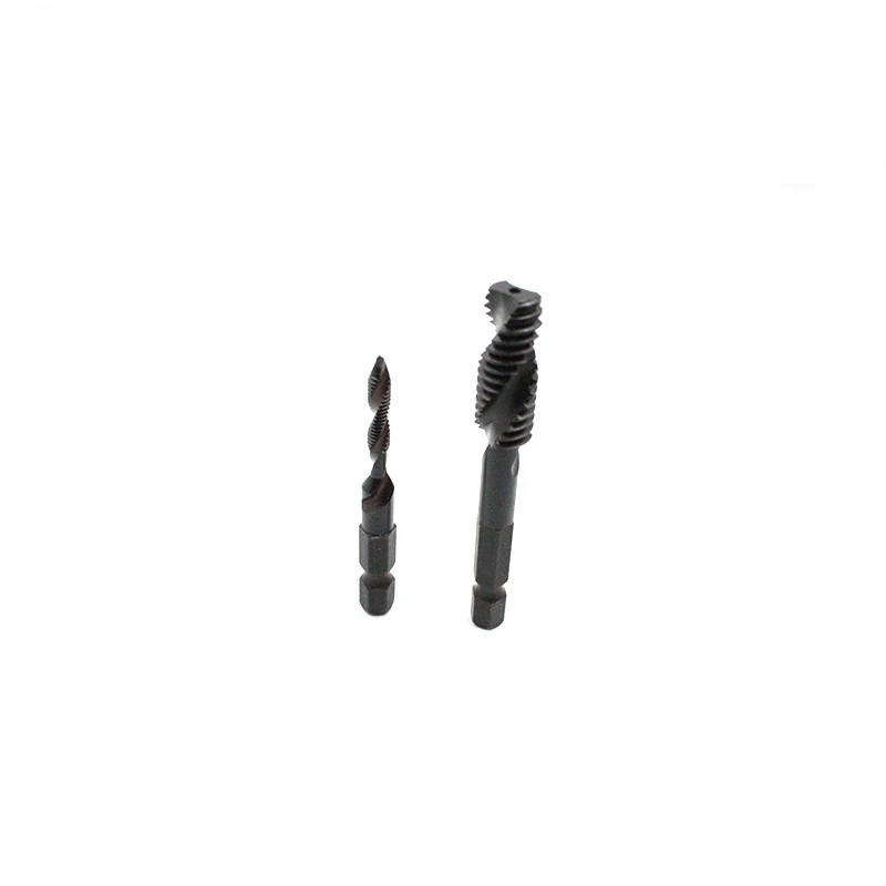 Hexagonal Shank Nitrided Black Spiral Taps Manual Thread Tapping Thread Repair Pneumatic Hexagonal Spiral Wire