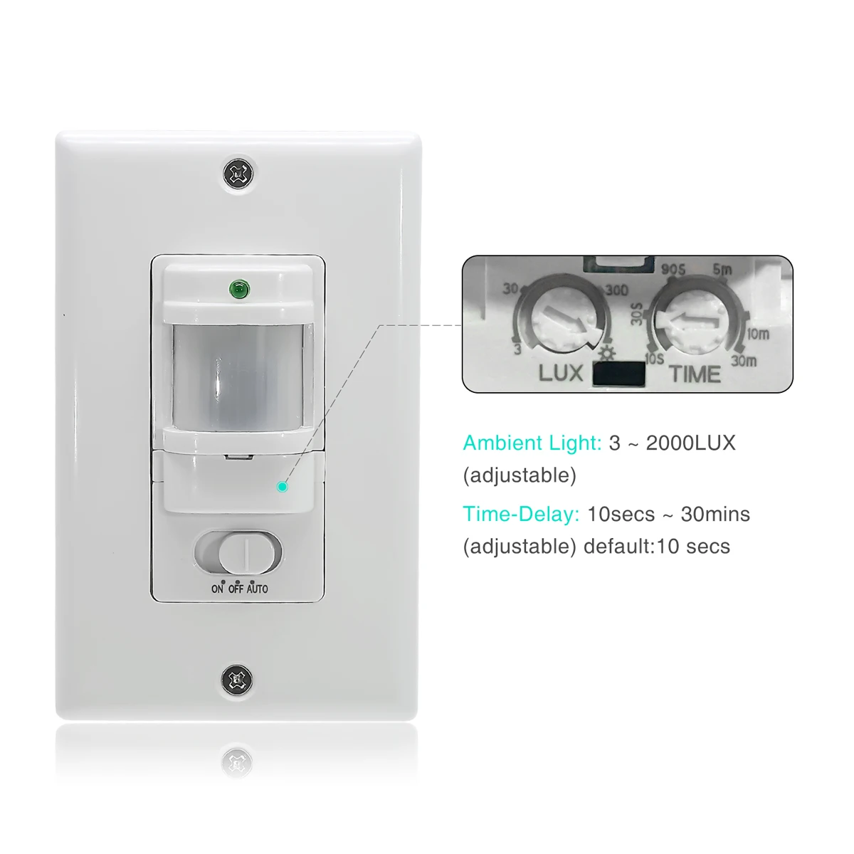 110V ~220VAC ON OFF Auto Wall Mounted Motion Sensor Switch ,Automatic PIR Infrared Light Switch with light Control Sensor