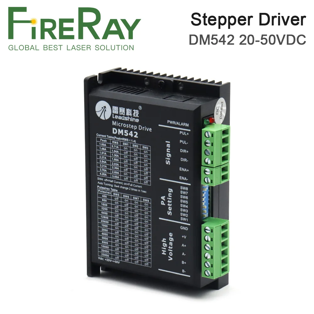 FireRay Leadshine 2Phase Stepper Motor Driver DM542 DM542S DM442 DM860 MA860C for Co2 Laser Cutting Engraving Machine