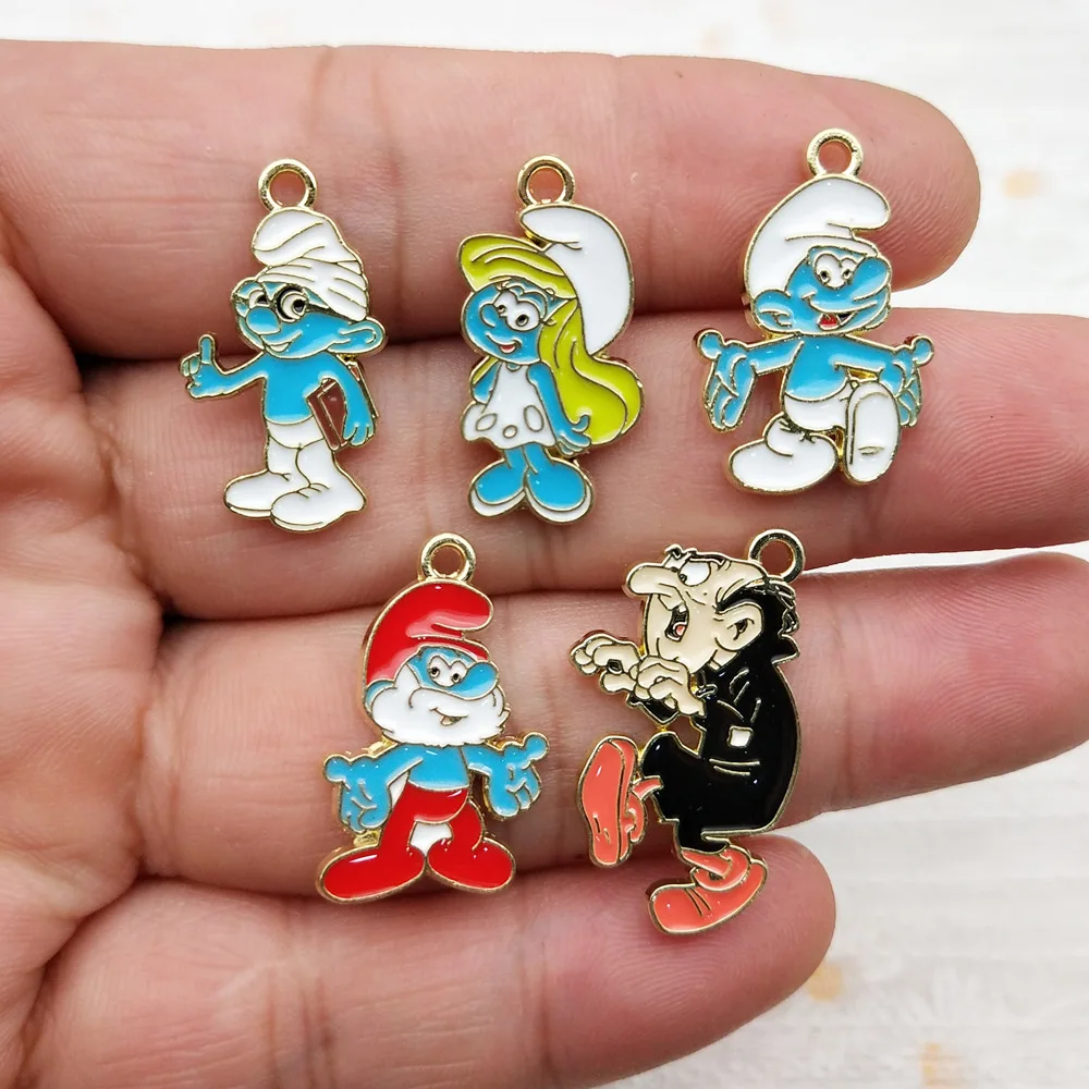 New 10Pcs Cartoon Enamel Alloy Pendant Charms for Cute DIY Jewelry Earrings Necklace Bracelet Make Accessories