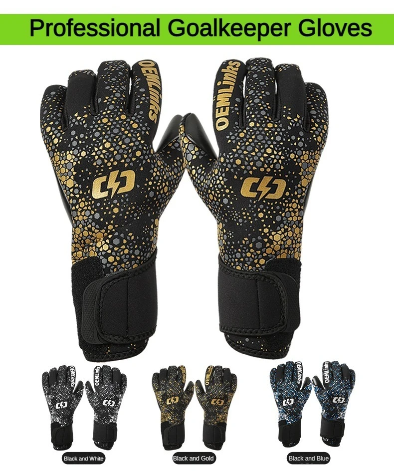 

Soccer Goalkeeper Gloves Goalkeeper Adult Professional Finger Protection Equipment Anti-slip Training Gloves Breathable