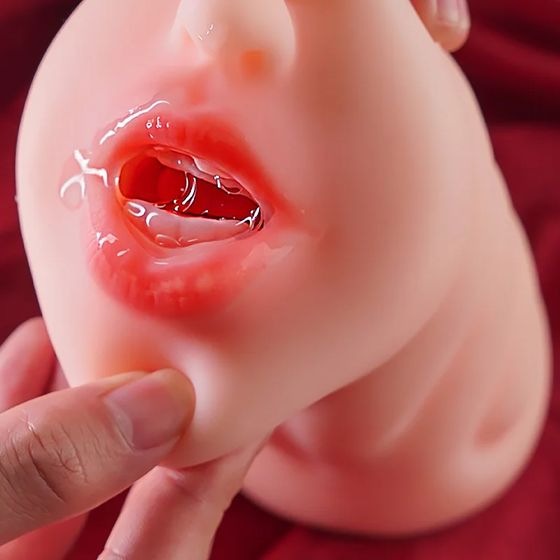 3D Realistic Deep Throat Male Masturbator Cup Silicone sex doll to man Blowjob Erotic Oral Sex Artificial Mouth Sex Toys for Men