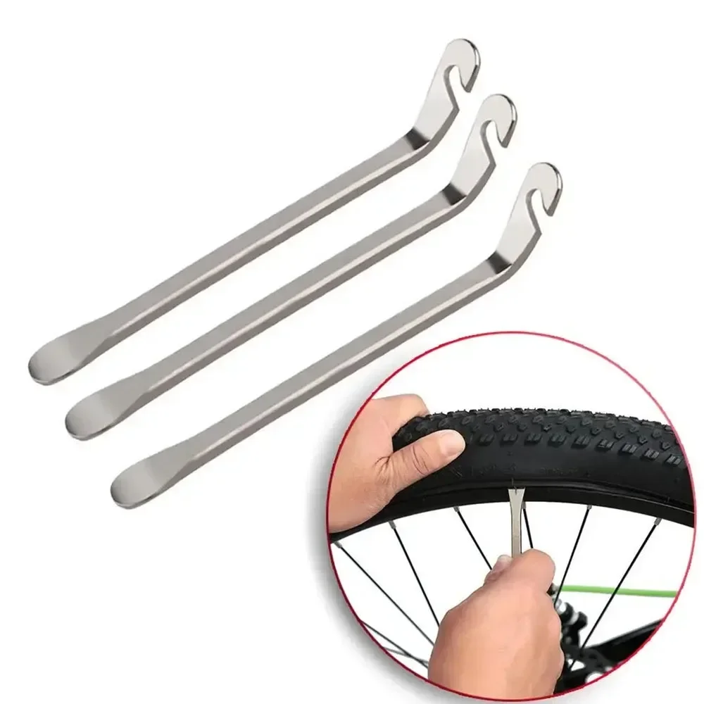 3Pcs Bike Tire Lever Stainless Steel Mountain Road Bicycle Wheel Remover Outdoor Cycling Repair Tool Mtb Tire Lever Pry Up Tool view 2