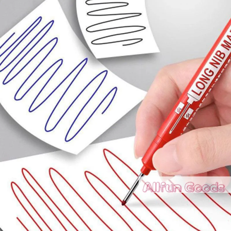 [TG835]20mm 3 Colors Deep Hole Long Head Nib Markers For Metal Pen Waterproof Bathroom Woodworking Decoration Multi-Purpose