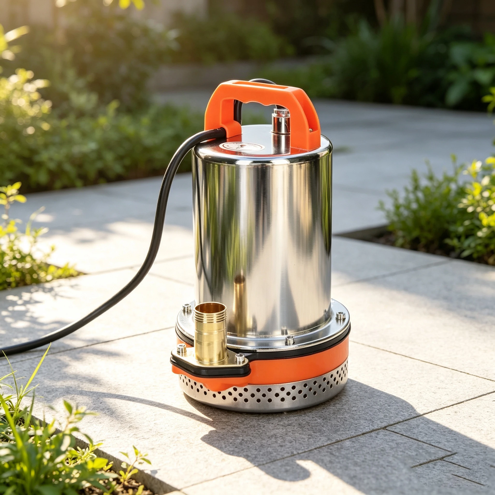 Energy Saving Stainless Steel Submersible Pump Anti Reverse Connection Portable Water Pump For Garden Watering Farmland Irrigati