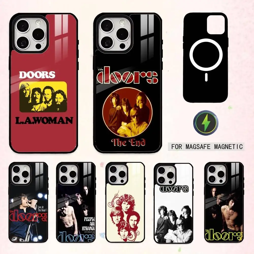 

Psychedelic rock The Doors Phone Case For iPhone17,16,15,14,13,12,11 Plus,Pro Max Magnetic For Magsafe Wireless Charging