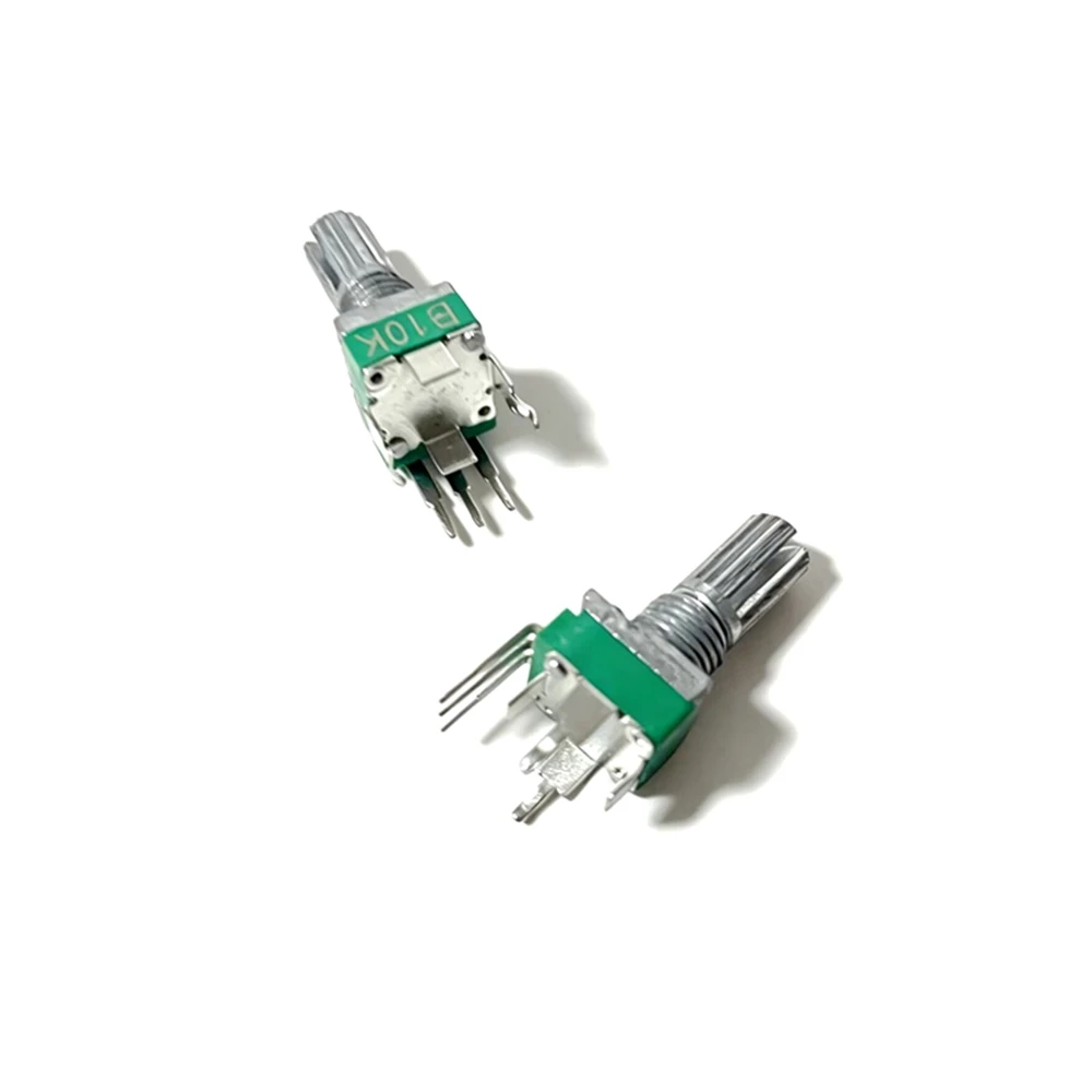 5PCS Vertical single R097 RK097 precision potentiometer with bracket, handle 15mm, no gear, 3 feet B10K 2K 5K 100K 250K 1M
