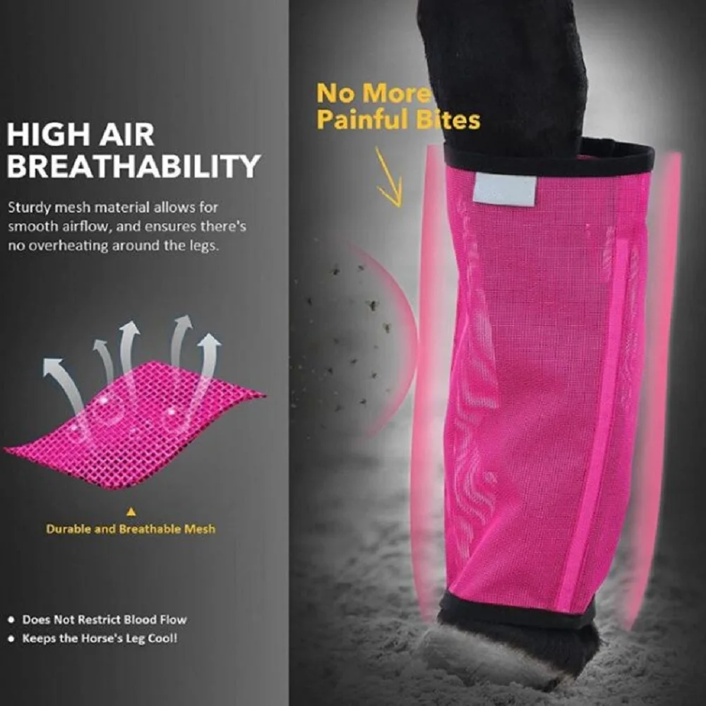 الساق الحصان منع البعوض ودغات الذبابة الحصان الساق طارد البعوض غطاء معدات الفروسية الحصان الساق الحرس