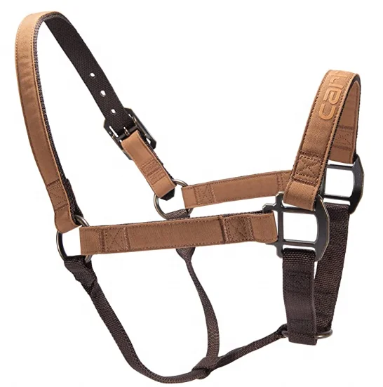 Nylon acolchoado cavalo Halter com Satin Hardware