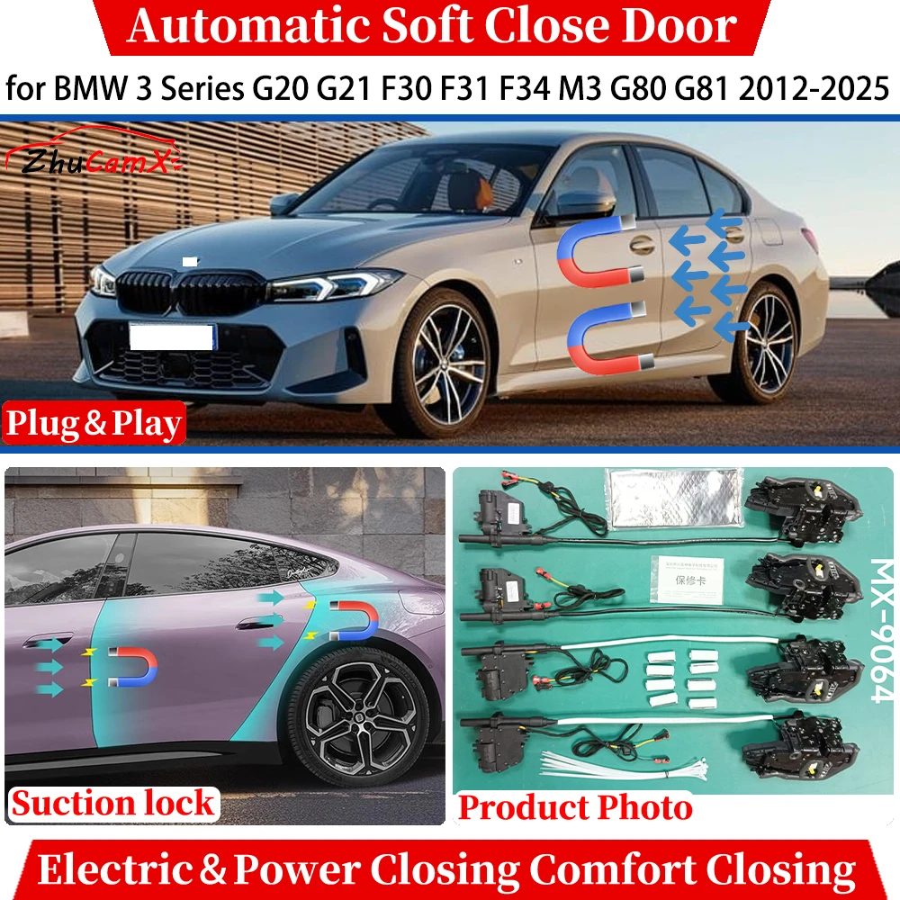 Automatic Door Latch for BMW 3 Series G20 G21 F30 F31 F34 M3 G80 G81 2012-2025 Automatic Car Soft Close Door Suction lock