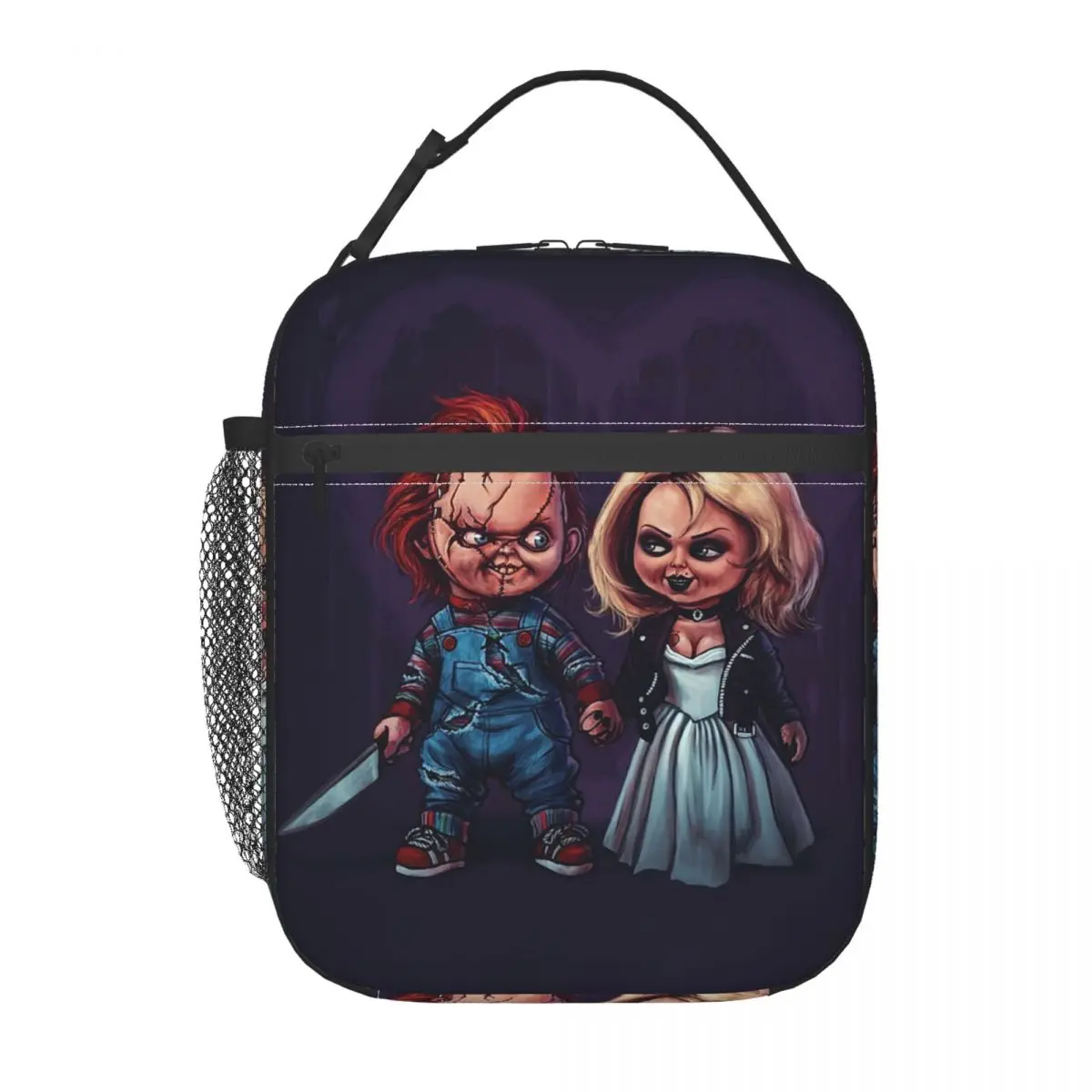 Bride Of Chucky Insulated Lunch Bag for Women Resuable Horror Movie Childs Play Thermal Cooler Bento Box Kids School Children