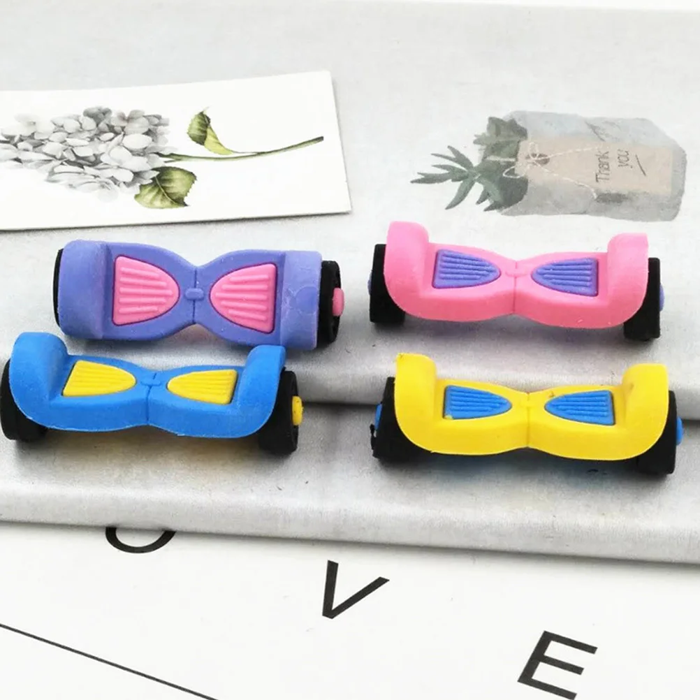 

16Pcs Mini Balance Car Erasers Detachable Kids Painting Eraser Set Classroom Prizes Colorful Adorable Stationery Kindergarten