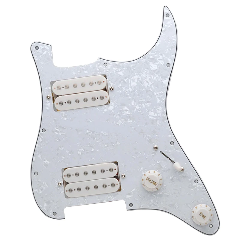 Multi Colour HH Guitar Pickguard Electric Guitar Pickguard and Black Two Humbucker Loaded Prewired Scratchplate Assembly