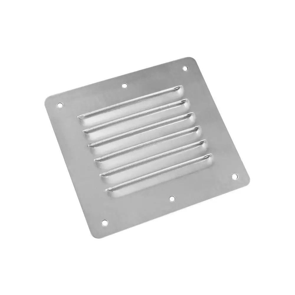 Square Flat Dryer Vent Cover Silver Resistance Window Square Vents Stainless Steel Durable Marine Boat Air Vent Plate Tube