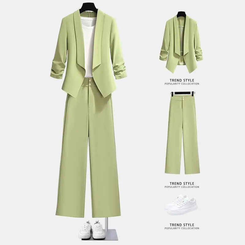 Fashion Set Women's Spring/Summer Korean Edition New Fashion Style Goddess Style High End Casual Suit Two Piece Set