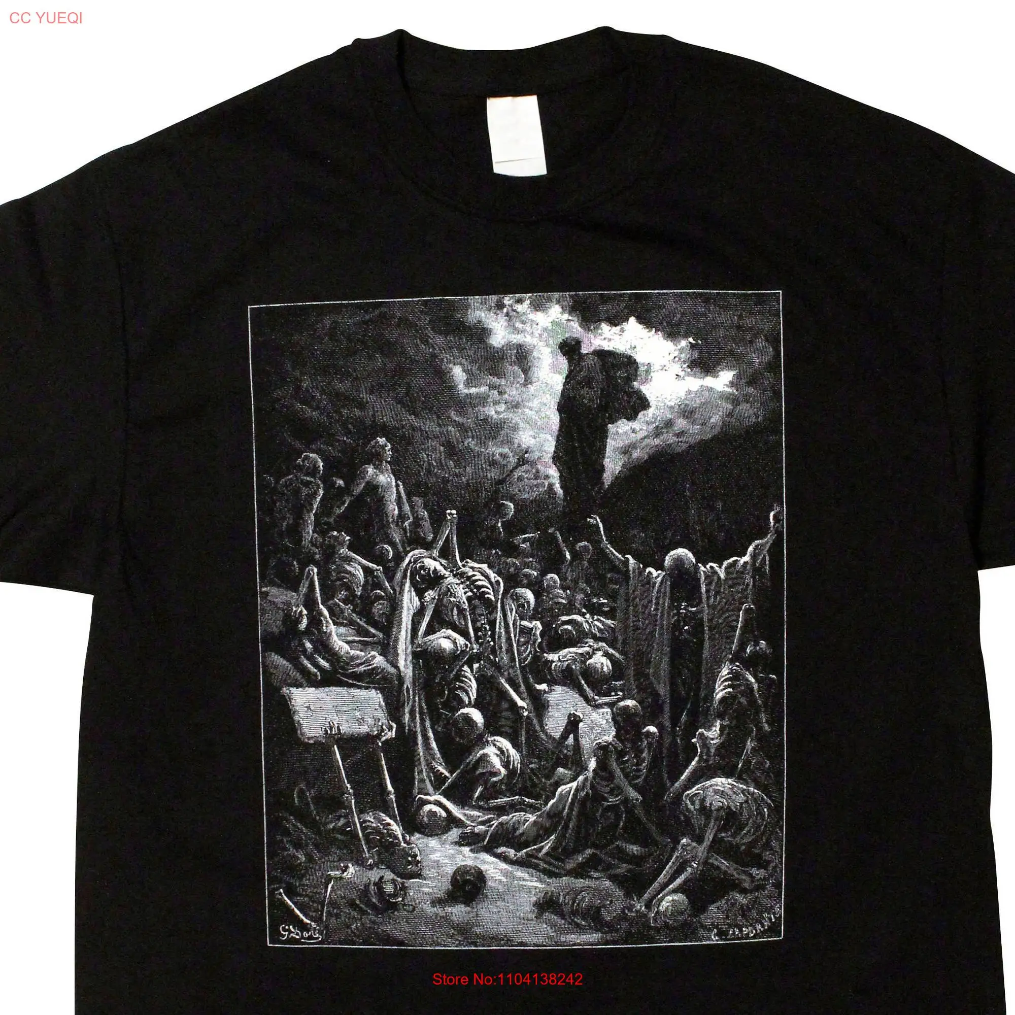 The Visions Of Valley Dry Bones Screen T Shirt Gustave Dore long or short sleeves