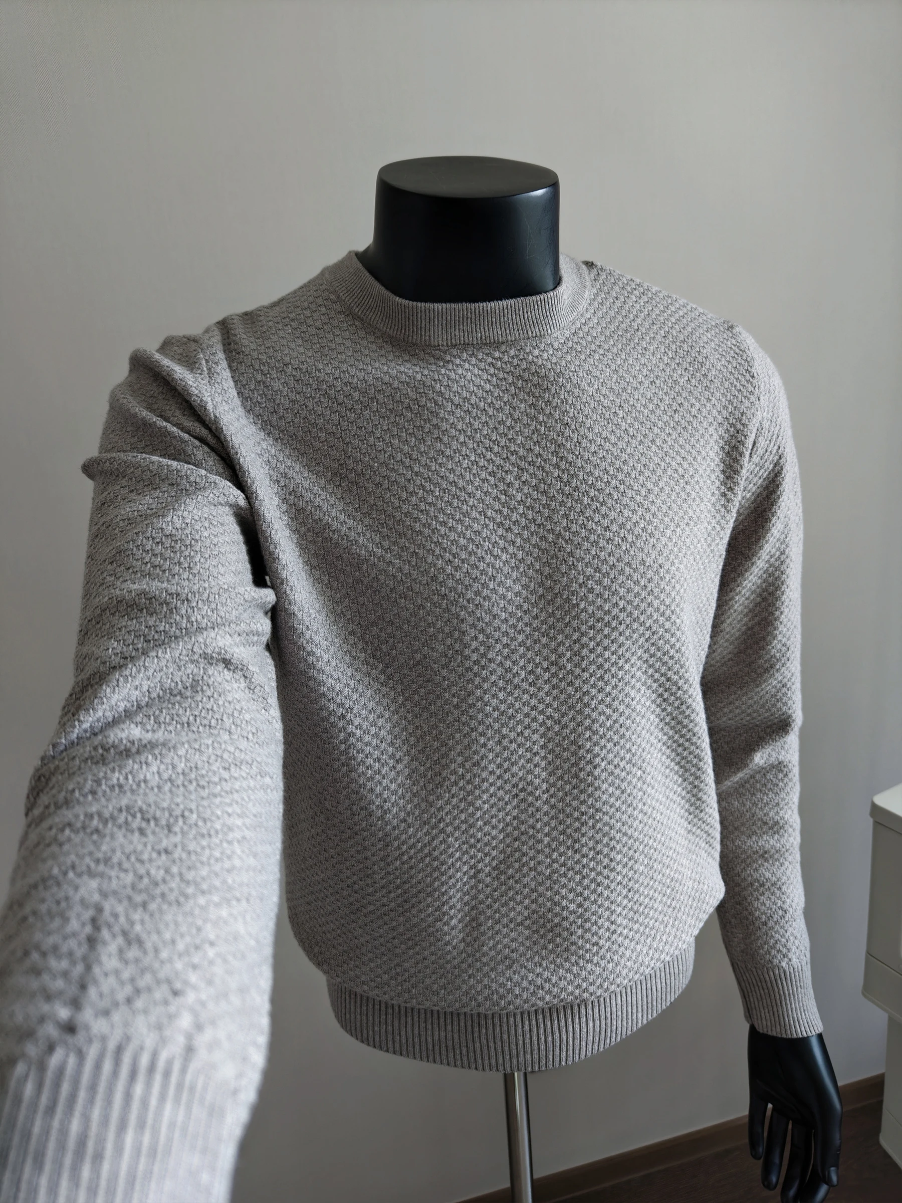 

Мужской вязаный свитер Laid-ba, осенне-зимний, однотонный, базовый слой, повседневный, удобный, из мягкой ткани