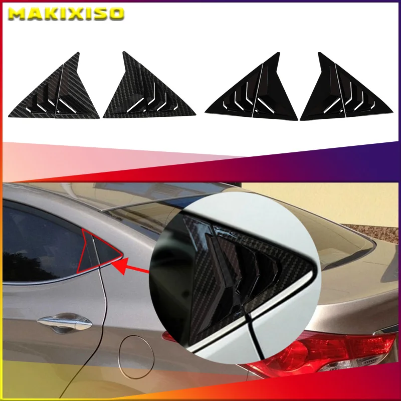 Per Hyundai Elantra Avante Berlina 2011-2015 Posteriore ABS In Fibra di Carbonio Finestra di Sfiato Laterale Scoop Feritoia Trim Copertura Accessori