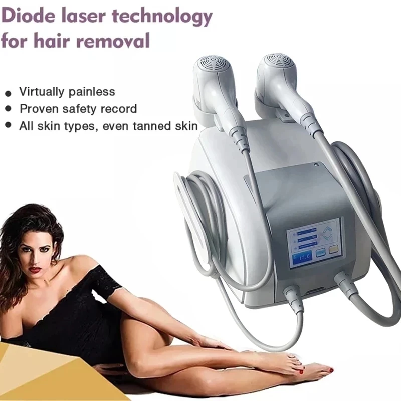 Mini 808 Laser Diode Hair Removal Machine Painless Cooling Epilator Professional Laser Depilator for Woman & Man House Device