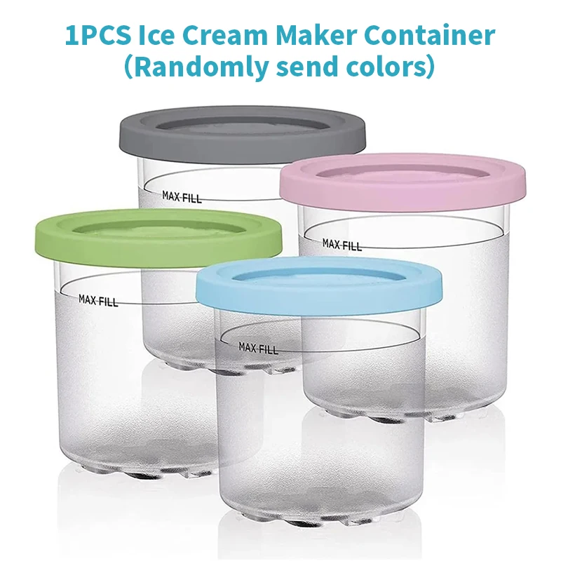 1PCS Randomly send color Ice Cream Maker Container For Ninja Creami Pints 16oz Cups Compatible NC301 NC290 Serie Ice Cream Maker