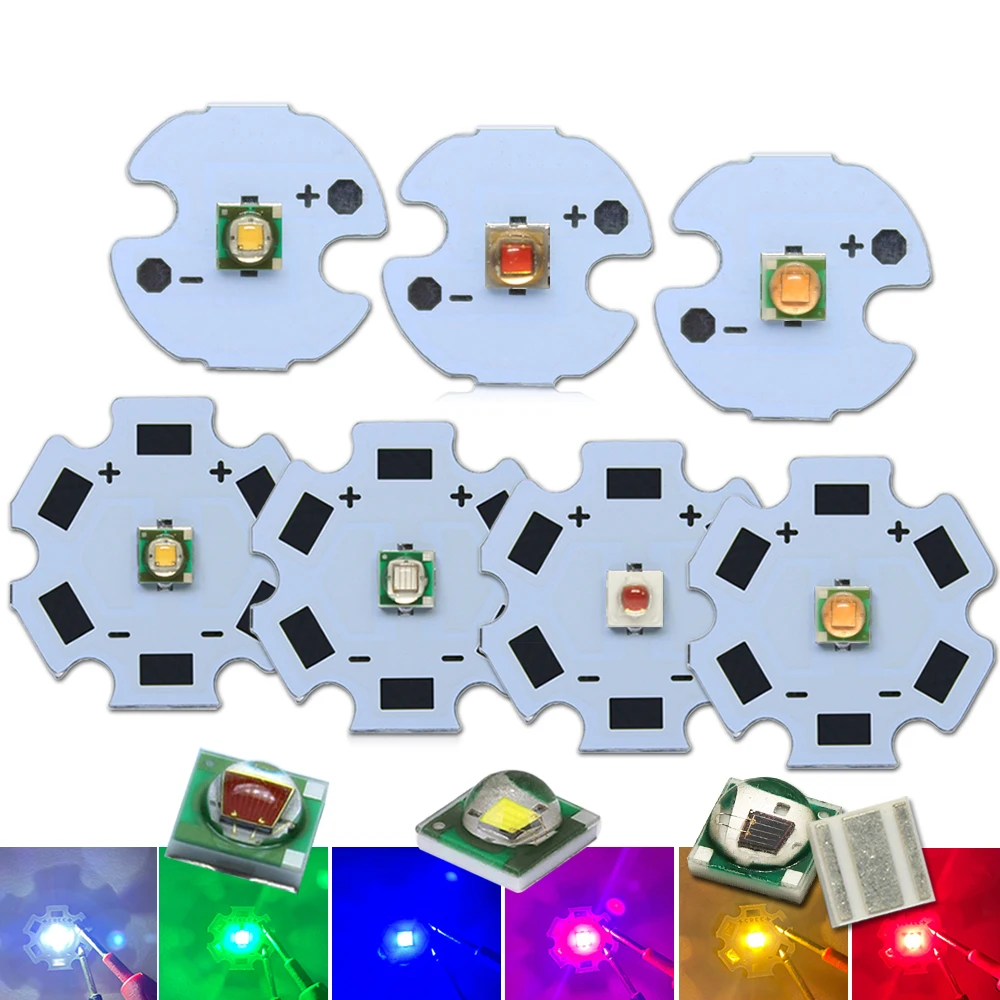 5-10pcs 3W LED 3535 XPE lamp beads white red green blue yellow purple infrared infrared can solder12-20mm LED PCB