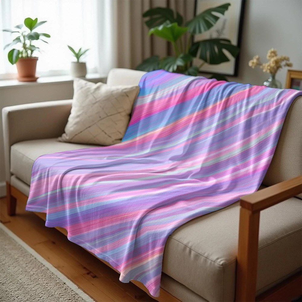 Iridescent Streaks Lightweight Microfiber Soft Christmas Fleece Blanket Warm Cozy Throw for Bed Sofa Office Travel All Season