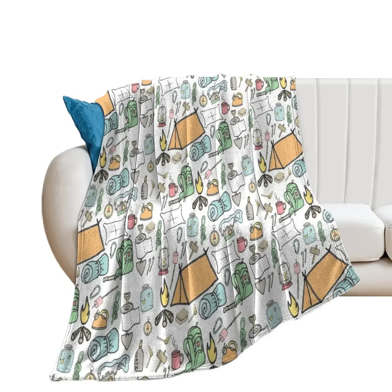 

Camping Throw Blanket For Sofa Thin Giant Sofa Decoratives Blankets