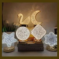 Creative Star Moon Bedside Lamp Touch Desk Lamp Room Decoration LED Atmosphere Lamp 5V USB Power Supply Minimalist Bedside Lamp