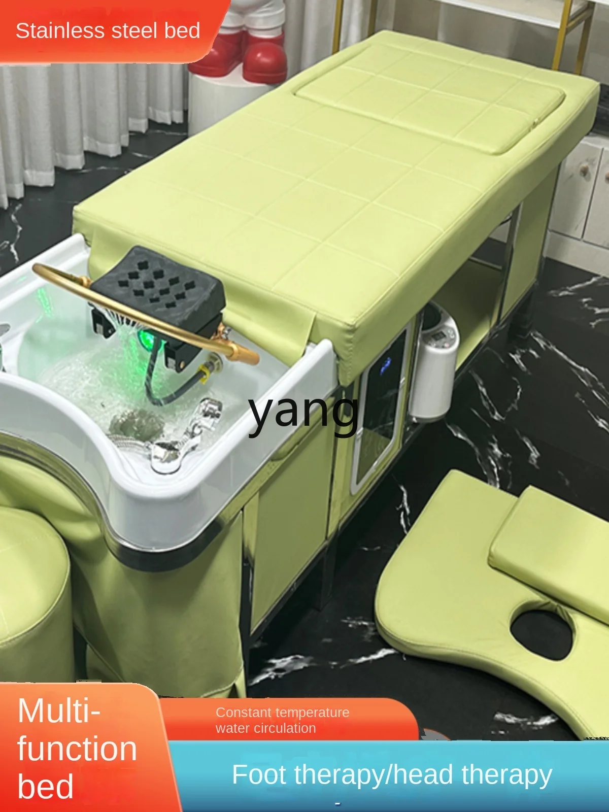 LMM Adjustable Constant Temperature Head Therapy Bed Shampoo Chair Foot Bath Foot Massage