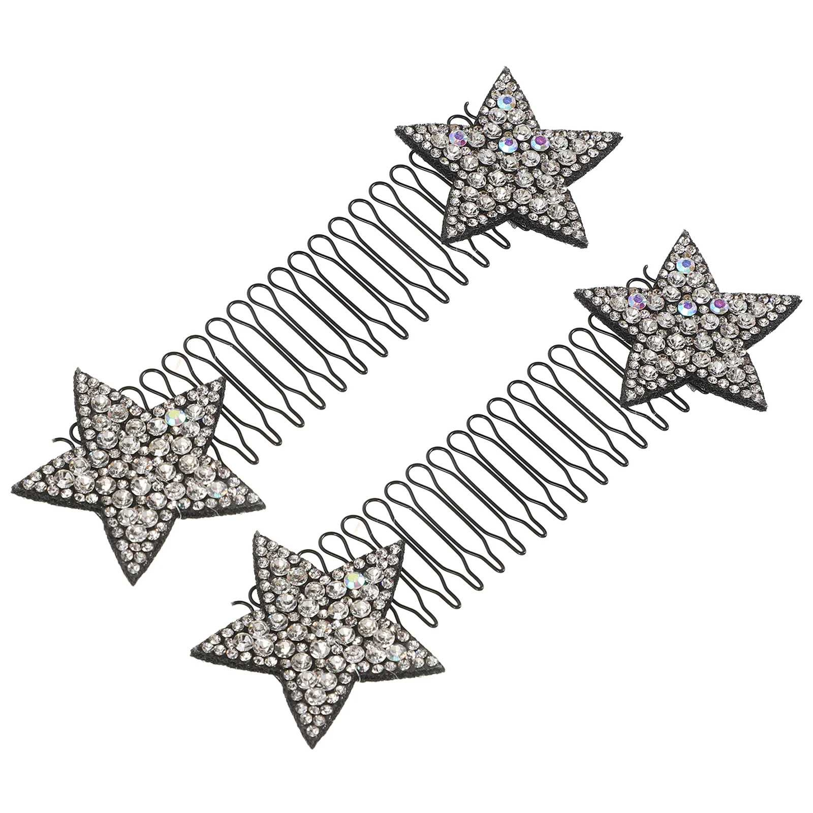 

Hide Star Hairpin Comb Band with Clips Neutral Combs for Women Accessories Travel