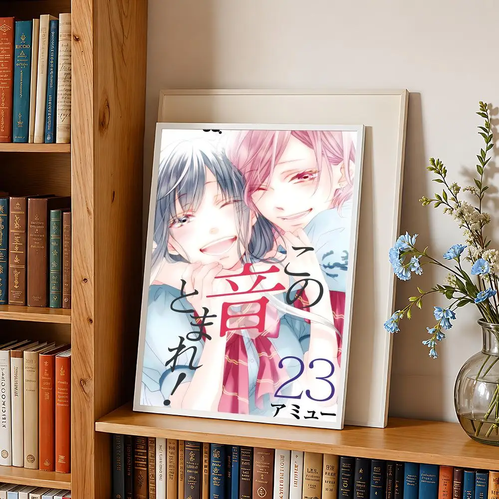 anime S-Stop at T-This S-Sound! Poster HD Self Adhesive Wall Poster Waterproof Removable No Fade for Bedroom Living Room Decor