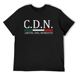 Original Fashion Tees Short-Sleeve Printed Oversized Clothes CARTEL DEL NORESTE T Shirt Mens Aesthetic T Shirts