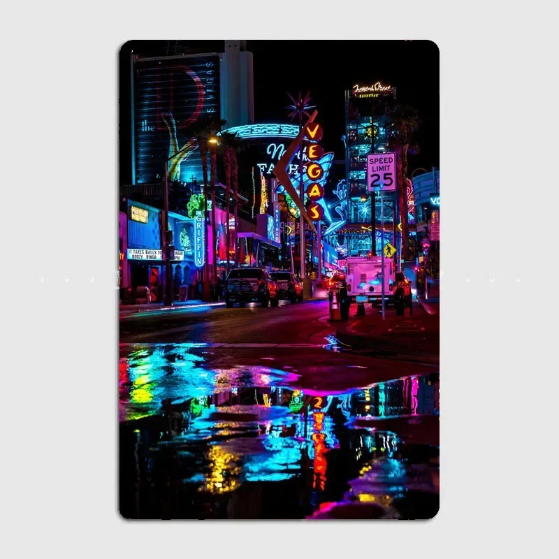 Neon night city Las Vegas  Jigsaw Puzzle Wall Art Decor-Scenic Series-Artistic Landscape Drawing Board for Home Decoration