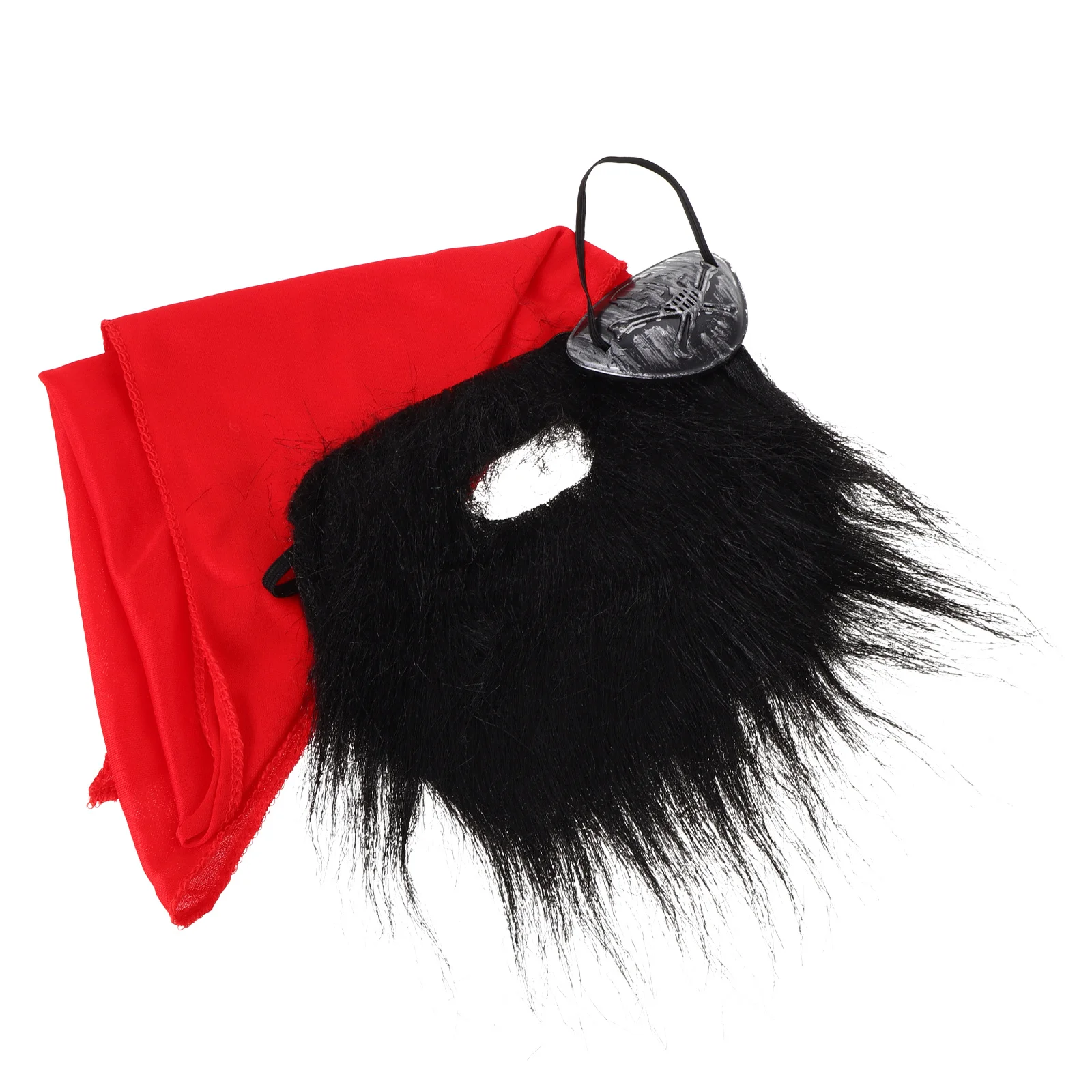 1 set 1 Set Pirate Costume Accessory Set Halloween Party Eye Patch Mustache Headband Cosplay Supply For Themed Events Role Play