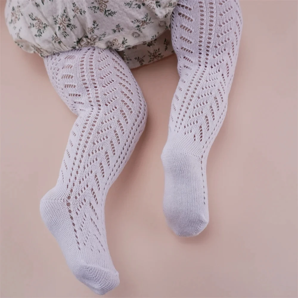 New Summer Girls Tights Hollow Bow Stockings For Kids Mesh Pants Toddler Pantyhose Spain Style Thin Ballet Baby Bottom Tights