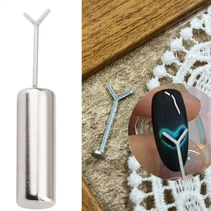 하트 고양이 눈 네일 마그넷, 자석 네일 아트 도구 세트 마그넷 스틱 Y자형 가이드 포함, DIY 매니큐어 키트