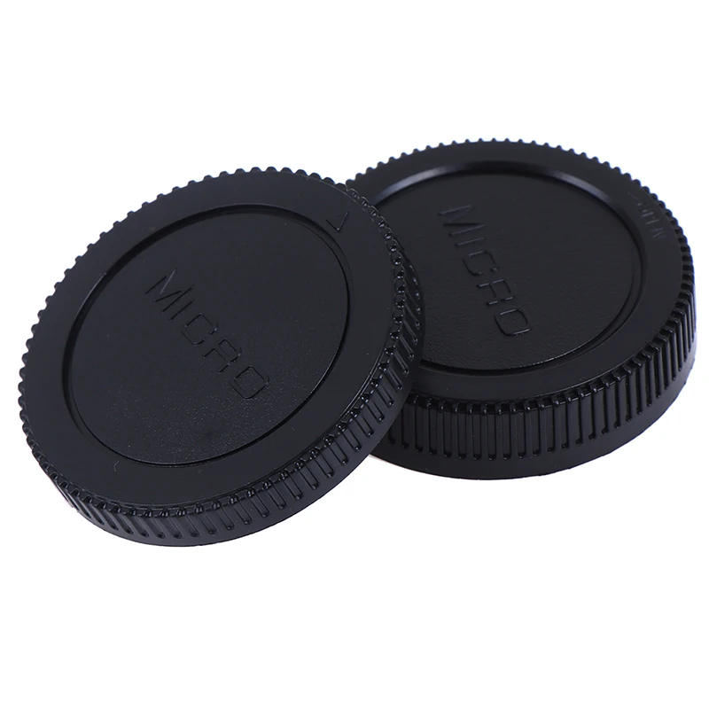 Black Body+Rear Lens Cap Cover For Olympus M4/3 Camera Protective Accessory