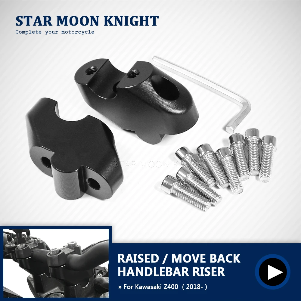 

For Kawasaki Z400 Z 400 2018 2019 2020 2021 2022 2023- Motorcycle Handlebar Riser Drag Handle Bar Clamp Extend Adapter