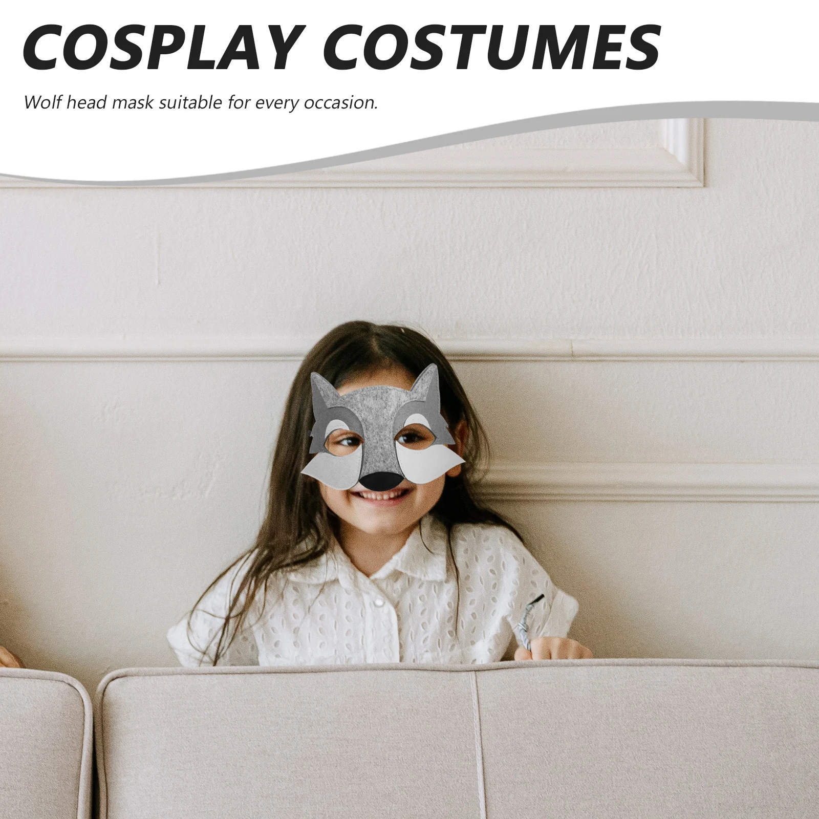 

Wolf Head Mask Halloween Cosplay Masks Costume Prom Accessory Lightweight Realistic Wolf Design Masquerade Parties Music