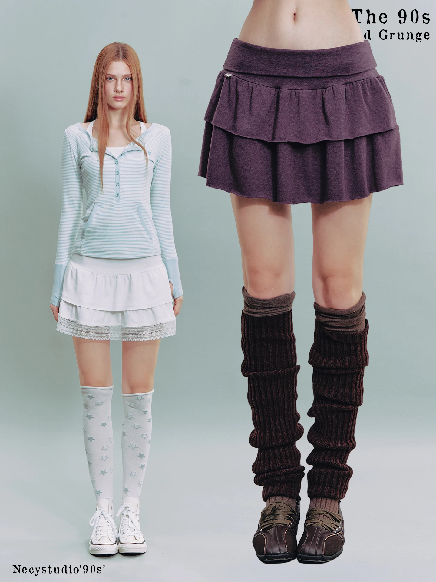 necy-double-layer-ruffle-hem-a-line-skirt-ballet-sle-puffy-f-length-unique-cake-skirt-low-waist-girl's-faion-ciwalk