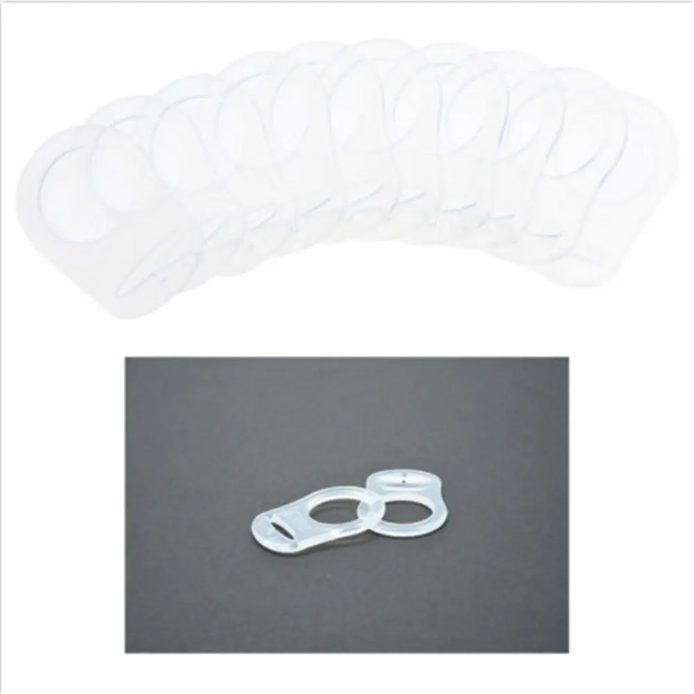 

MAM Clear Button Style Ring Transparent Silicone Pacifier Clip Adapter Dummy Pacifier Clip Adapter